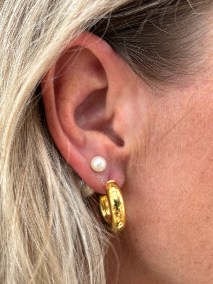 Andcopenhagen - Øreringe - 18 karat guldbelagt 925 sterlingsølv - Sophie small double pearl