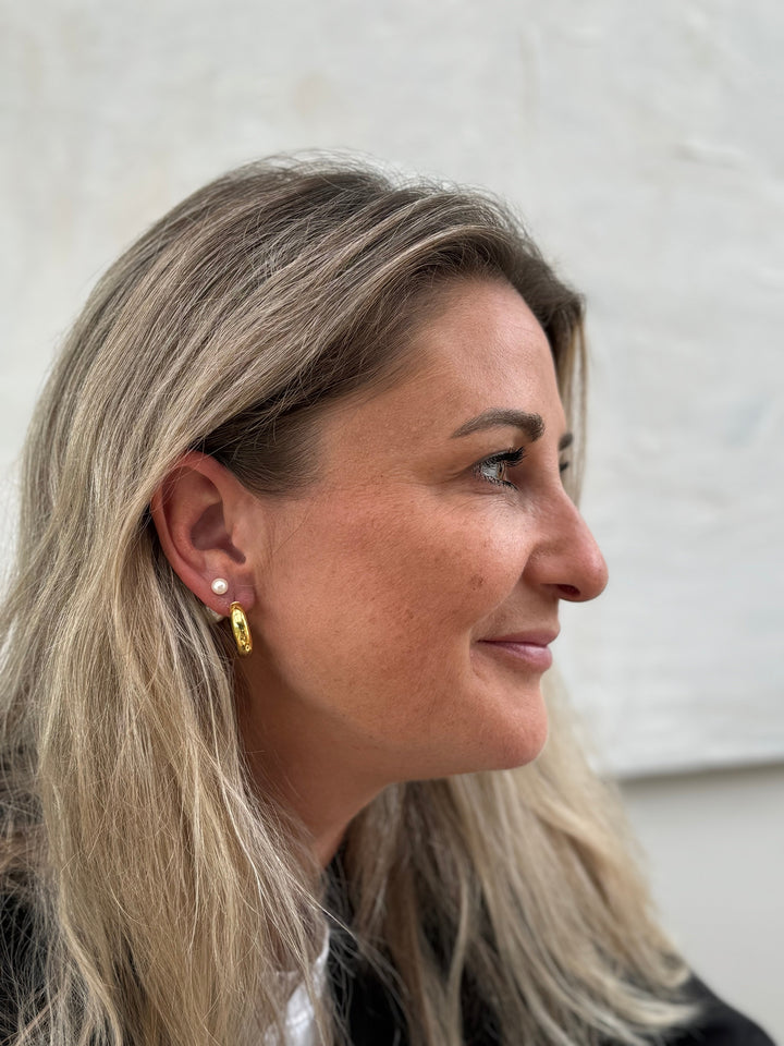 Andcopenhagen - Øreringe - 18 karat guldbelagt 925 sterlingsølv - Sophie small double pearl