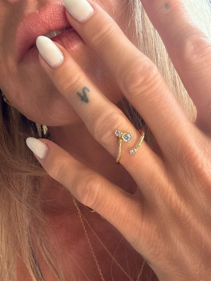 Ring - beth - 18 karat guldbelagt - Andcopenhagen