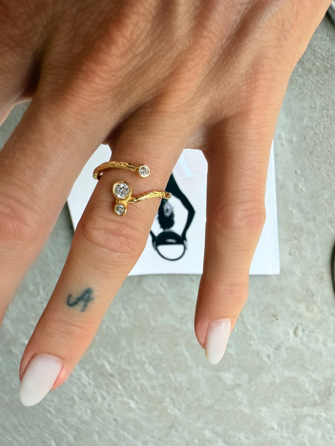 Ring - beth - 18 karat guldbelagt - Andcopenhagen