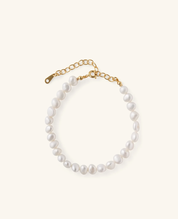 Andcopenhagen - Armbånd - 18 karat guldbelagt sterlingsølv - Timeless Pearl