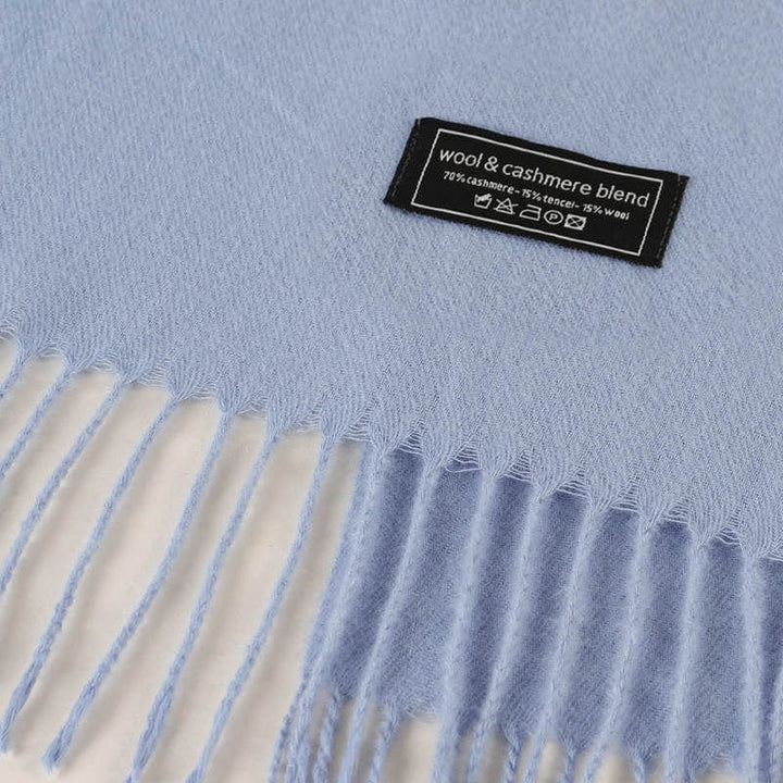Andcopenhagen cashmeretørklæder Andcopenhagen - Cashmeretørklæde Light blue - 70% cashmere tørklæde