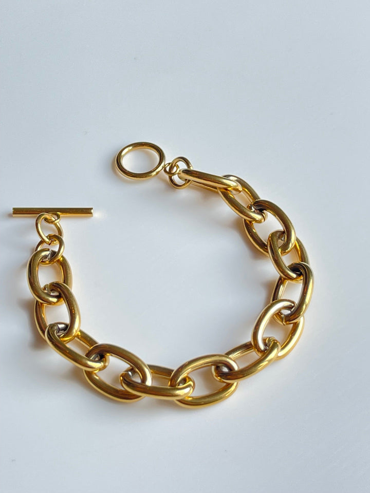 Andcopenhagen Guldarmbånd Gold-plated Andcopenhagen - Chunky chain Sia Armbånd - 18 karat guldbelagt