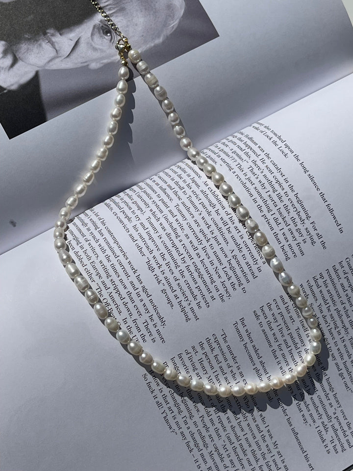 Andcopenhagen Guldhalskæder Andcopenhagen - Mana Long Perle halskæde - 18 karat guldbelagt