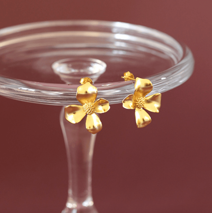 Andcopenhagen Guldøreringe Blomster øreringe - 18 karat guldbelagt - Anemone - Andcopenhagen