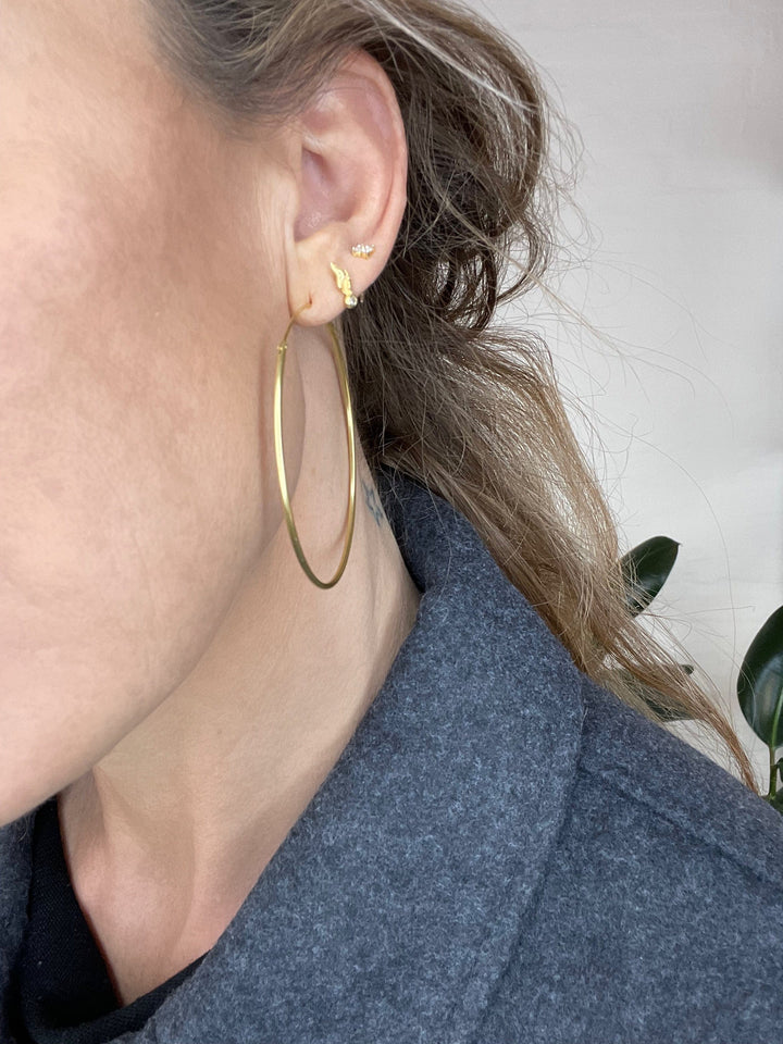 Andcopenhagen Smykker Andcopenhagen - Klassiske store hoops - 18 karat guldbelagt