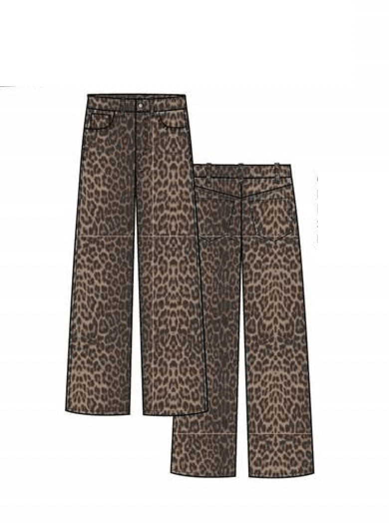 Global Funk Overdele Leopard jeans - Cadlan- Global Funk (Bemærk preorder)