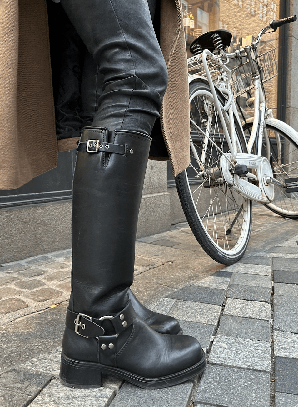 PHENUMB Sko Biker støvler - Sort læder - Pavement Tamera