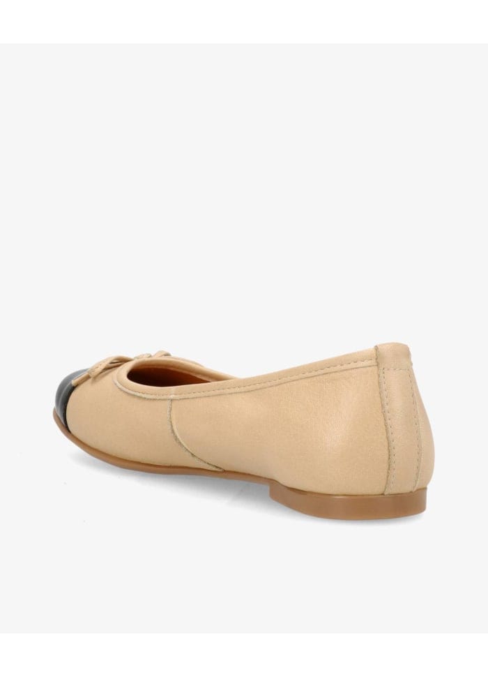 Shoedesign Sko Ballerina - Black/beige Veronica - Shoedesign (bemærk Preorder)