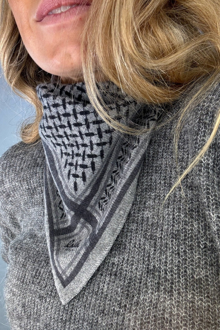 LALA BERLIN - Cashmere halstørklæde - Trinity classic XS - City middlegrey melange grey