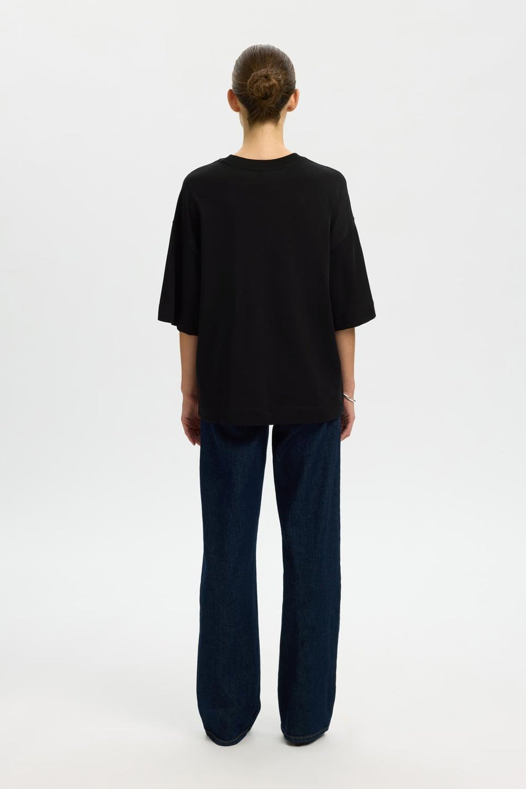 Selected Femme - T-shirt - Oversized Sort - Colwoman