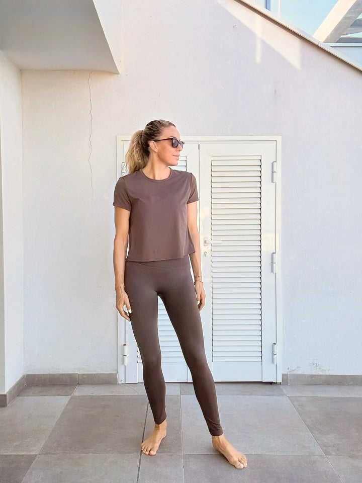 Sassy Copenhagen - Bobo Show push up leggings - Brown - Fitness shape wear - Stilkompagniet.dk