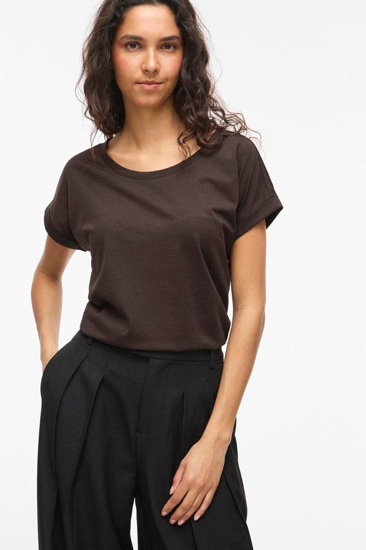 Vila - T-shirt - Coffee bean - Dreamers New Pure