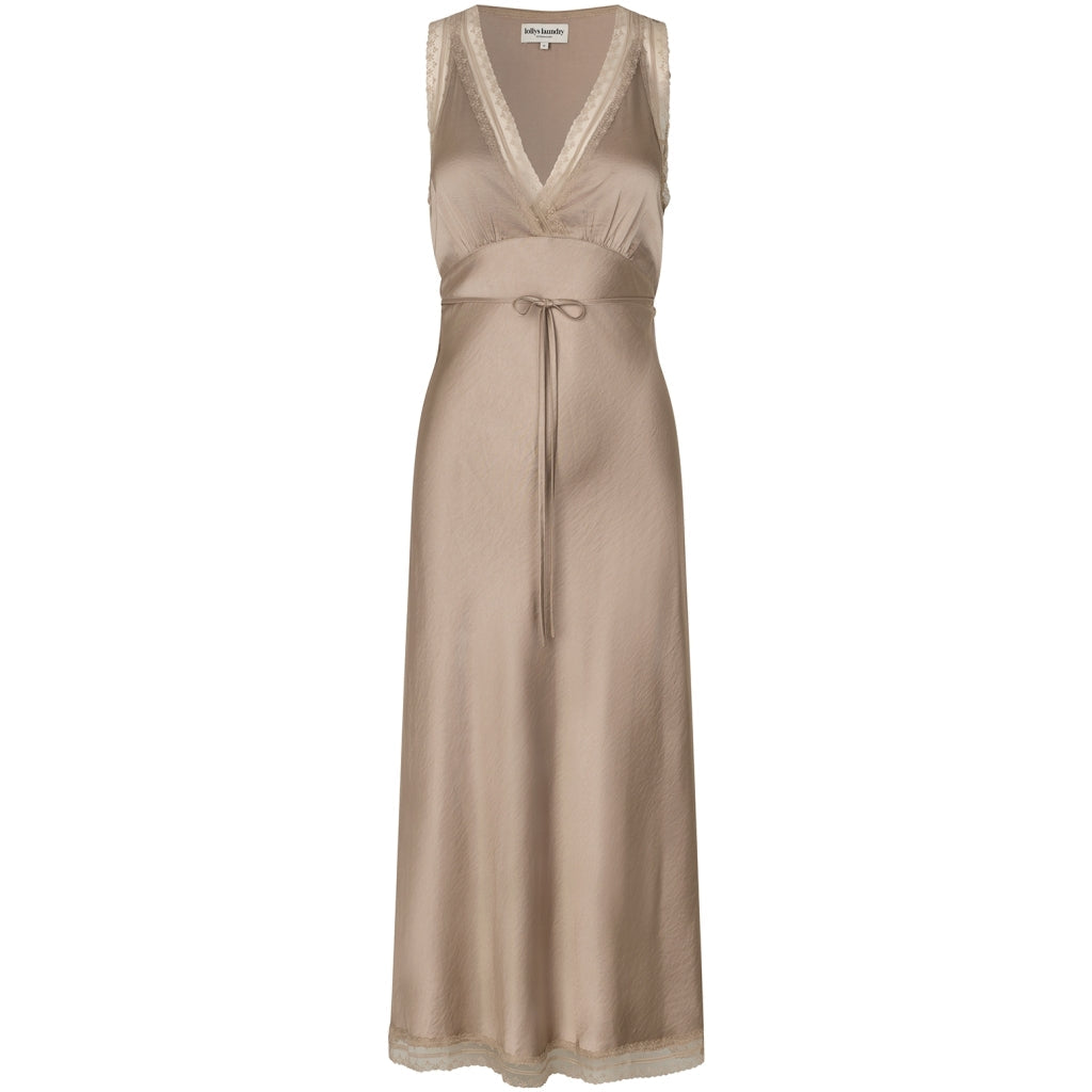 Lollys Laundry - Kjole - Beige - Clarill Midi