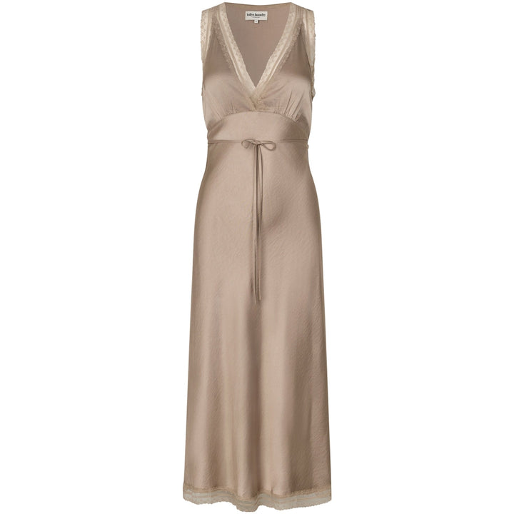 Lollys Laundry - Kjole - Beige - Clarill Midi