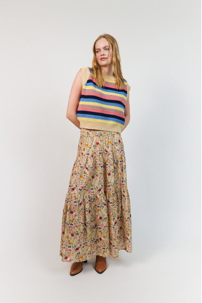 Lollys Laundry - Nederdel - Flower Print - Sunsetll