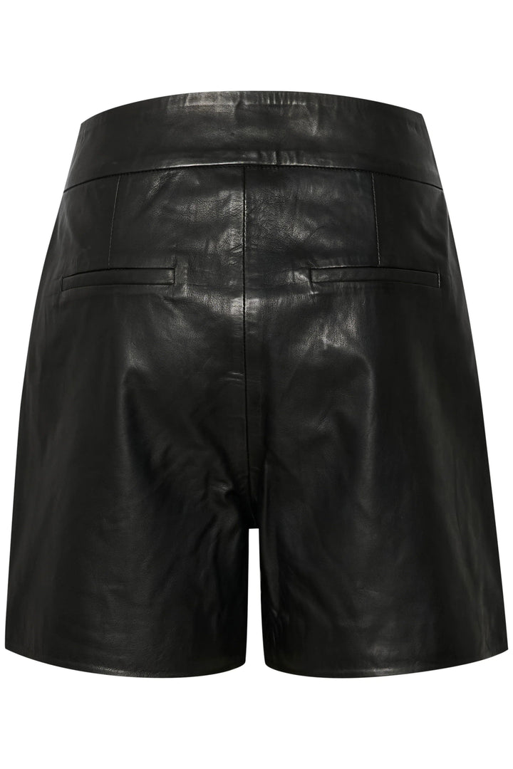 My Essential Wardrobe - Shorts - Sort Læder - 12 The Leather Shorts