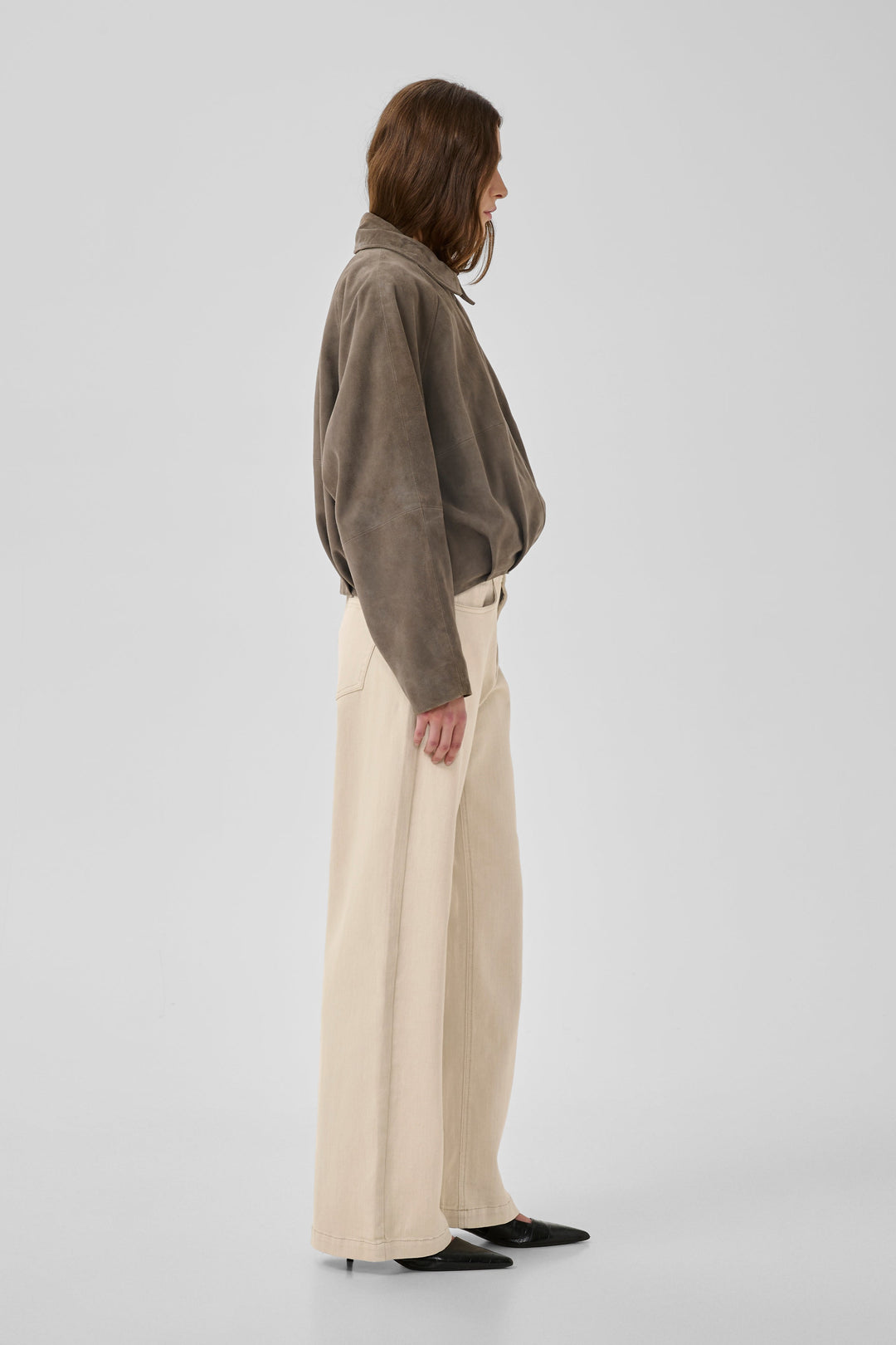 My Essential Wardrobe - Jeans - Oatmeal - 35 The Louis High Wide