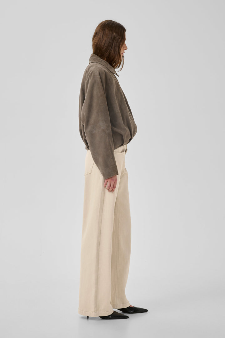 My Essential Wardrobe - Jeans - Oatmeal - 35 The Louis High Wide