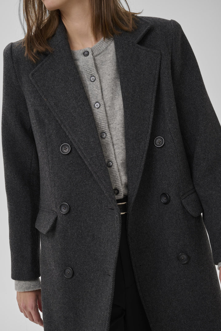 My Essential Wardrobe - Frakke - Dark Grey Melange - Frannie