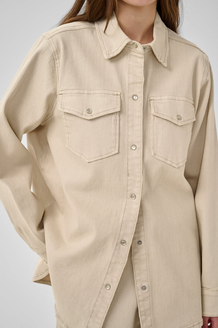 My Essential Wardrobe - Skjorte - Oatmeal - Dagmar