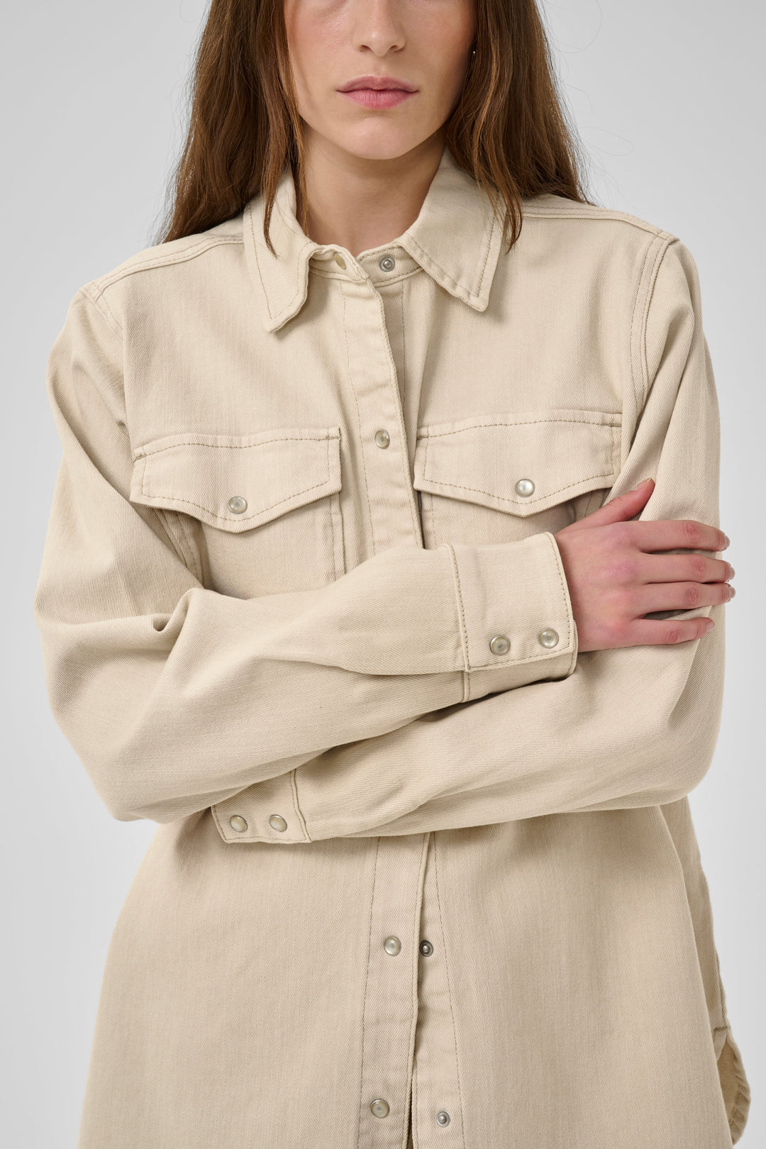 My Essential Wardrobe - Skjorte - Oatmeal - Dagmar