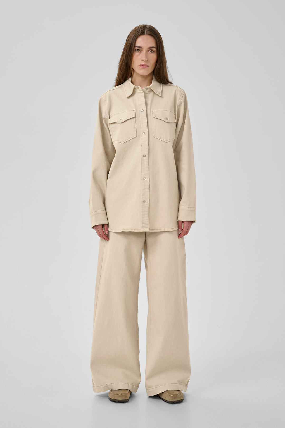 My Essential Wardrobe - Skjorte - Oatmeal - Dagmar