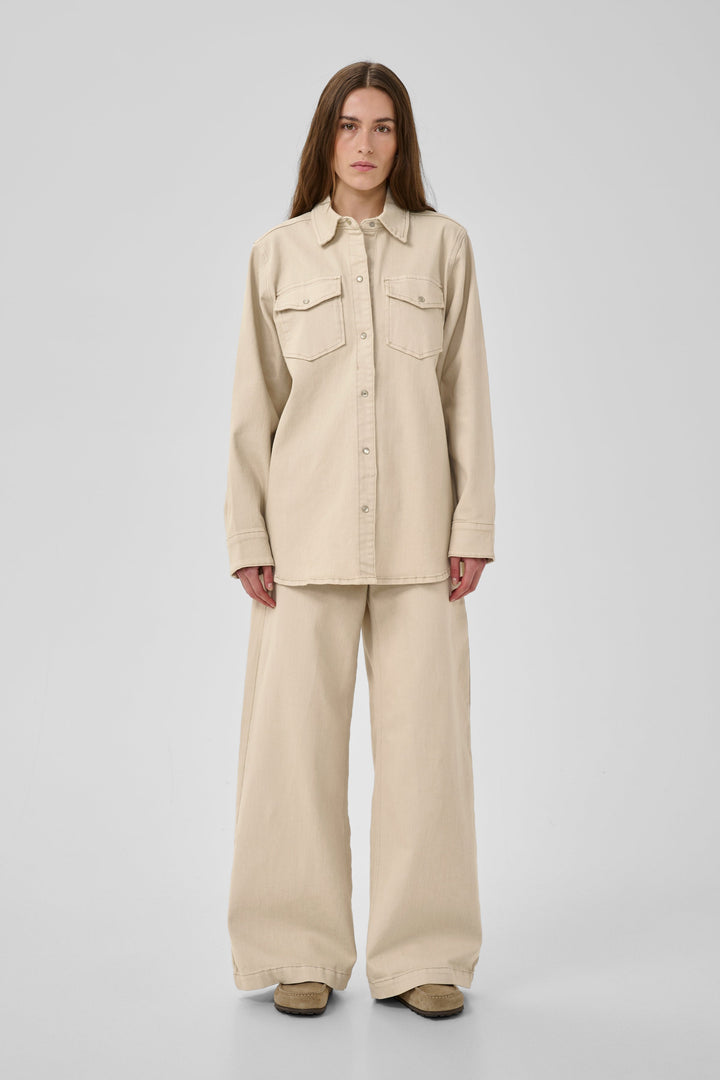 My Essential Wardrobe - Skjorte - Oatmeal - Dagmar