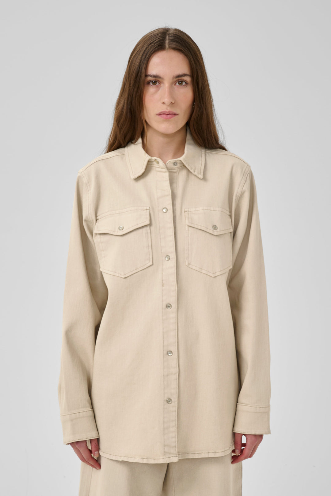 My Essential Wardrobe - Skjorte - Oatmeal - Dagmar