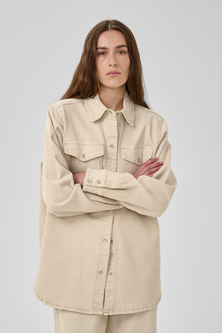 My Essential Wardrobe - Skjorte - Oatmeal - Dagmar