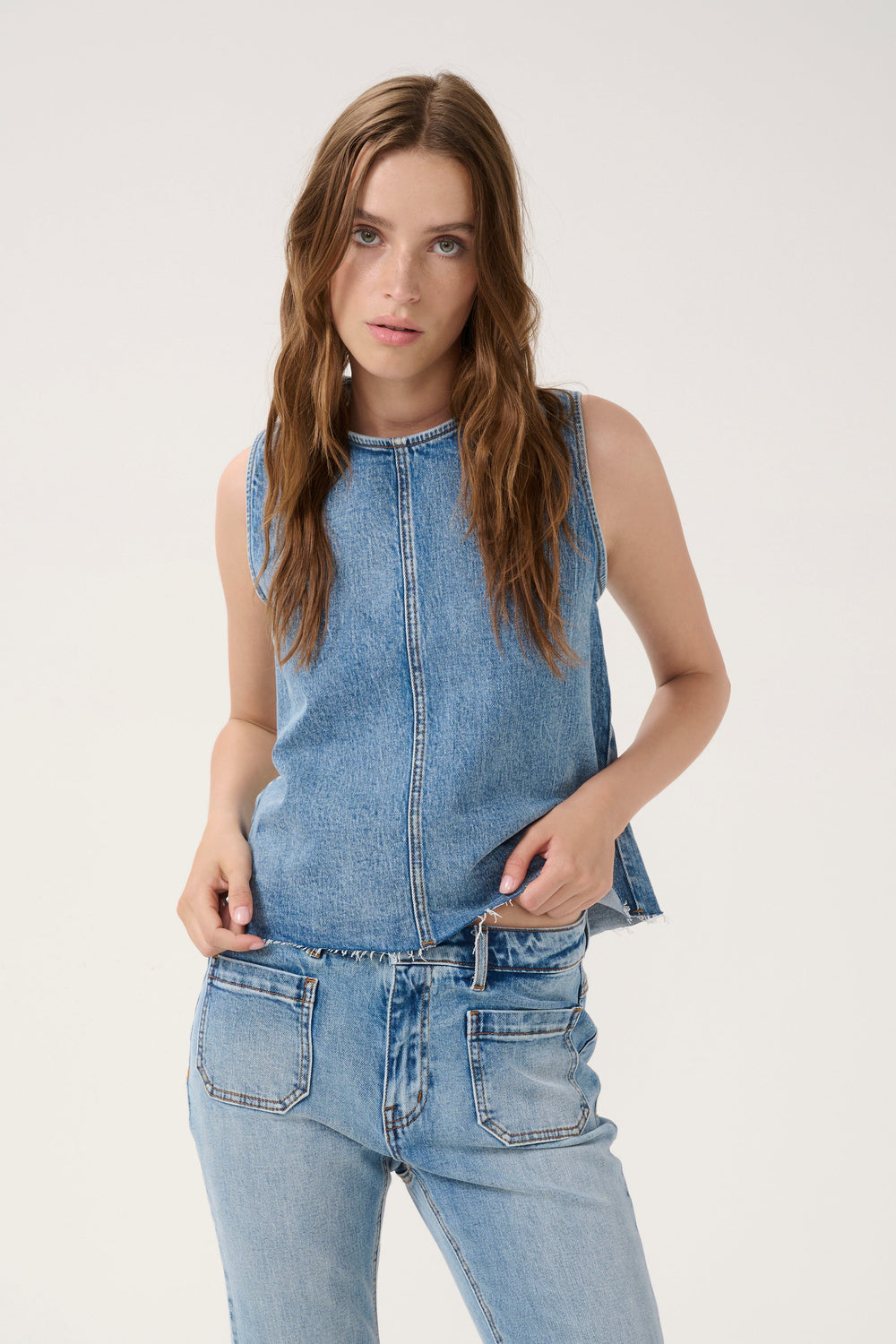 My Essential Wardrobe - Top - Denim light blue - DangoMW 144 - Stilkompagniet.dk