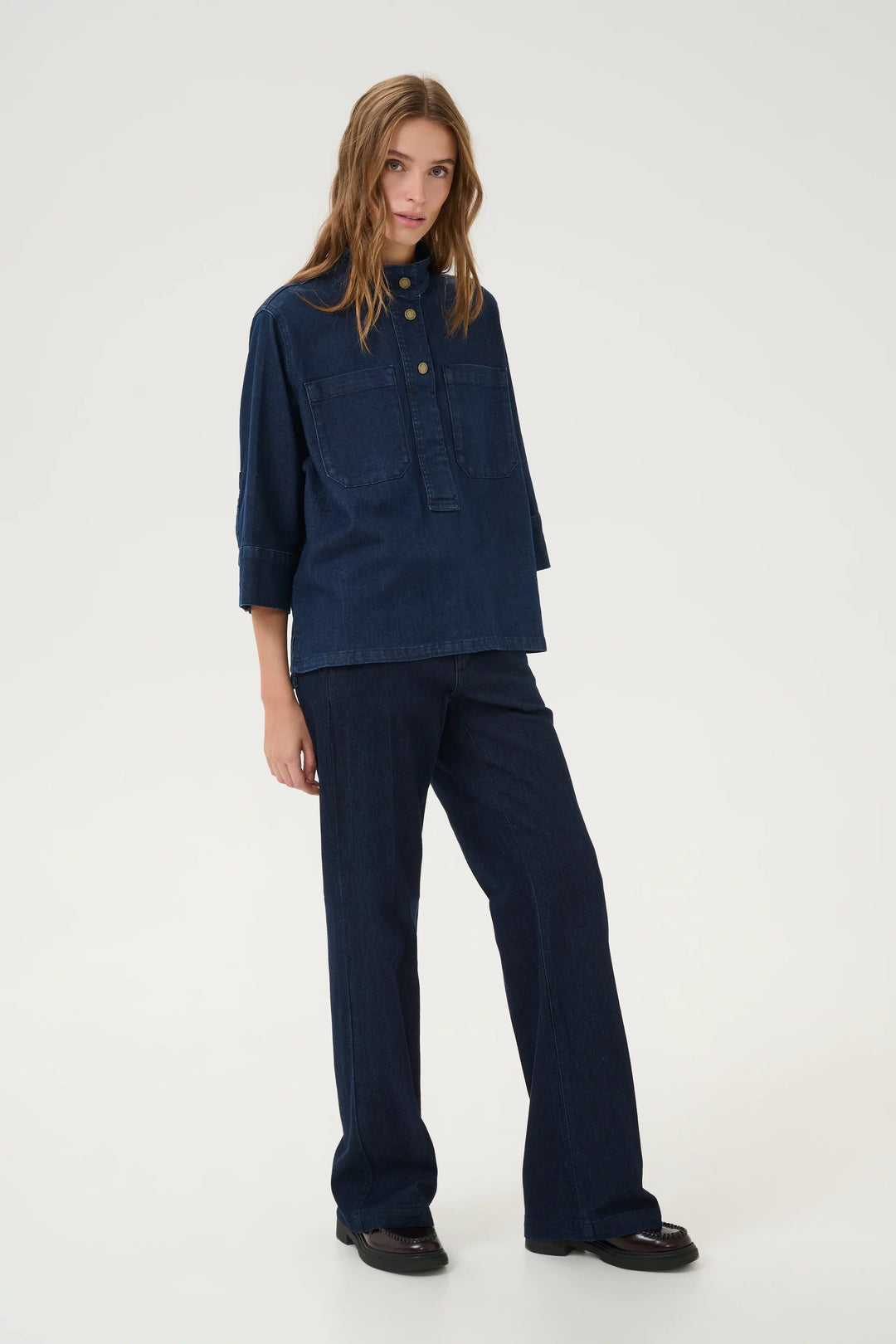 My Essential Wardrobe - Denim t-shirt - LaraMW 115 Boxy - Stilkompagniet.dk