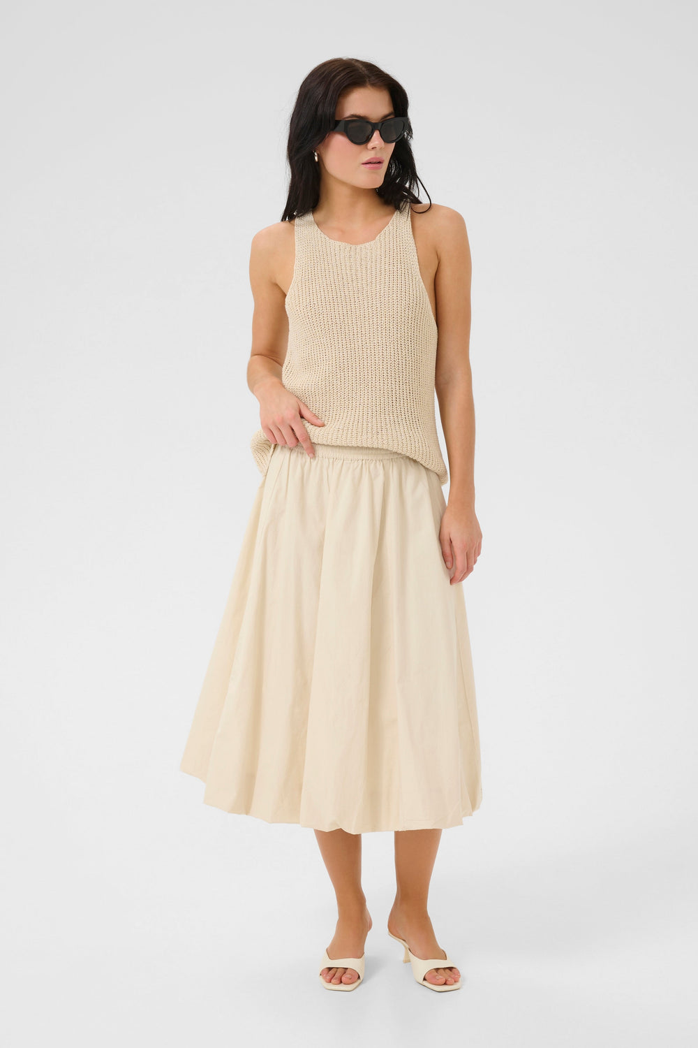 My Essential Wardrobe - Nederdel - Almond milk - Balloon - Sunna - Stilkompagniet.dk