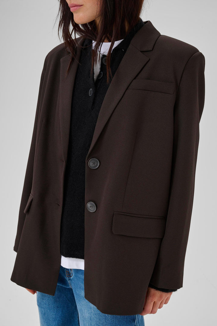 My Essential Wardrobe - Blazer - Espresso - Disa Emmy - Stilkompagniet.dk