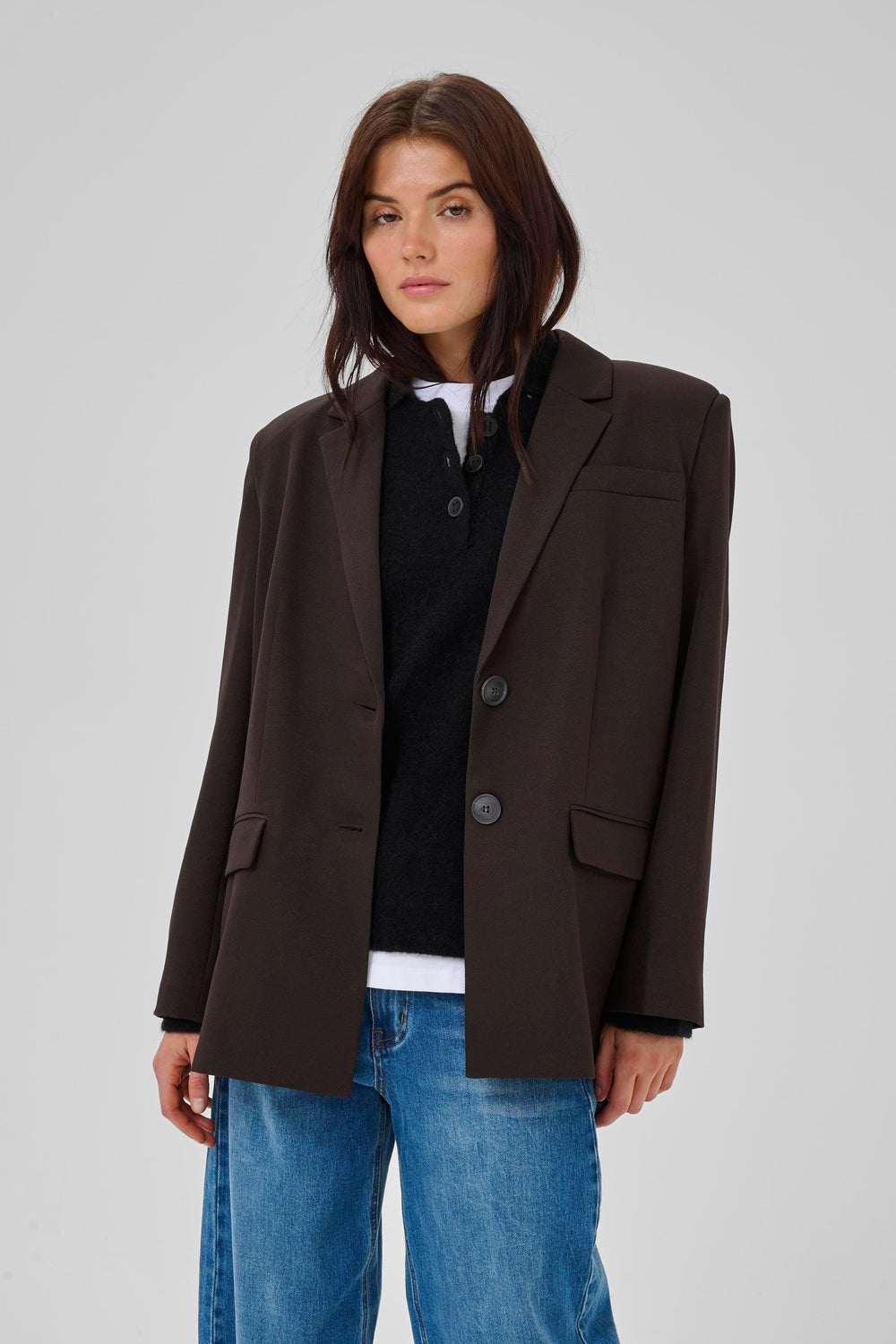 My Essential Wardrobe - Blazer - Espresso - Disa Emmy - Stilkompagniet.dk