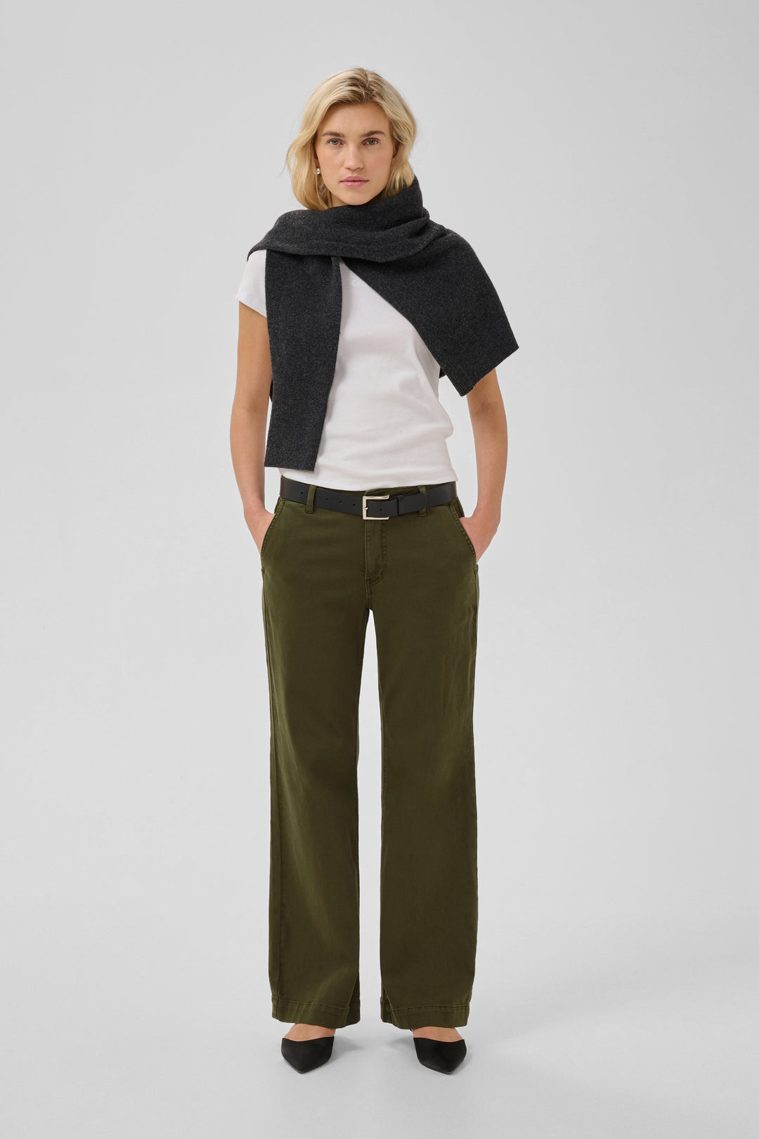 My Essential Wardrobe - Bukser - Olive Night - Lara 149