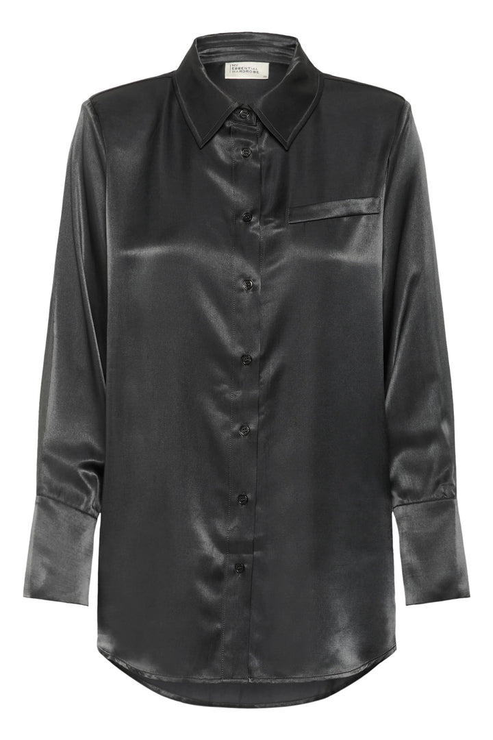 My Essential Wardrobe - Skjorte - Asphalt/Grey - Estelle - Stilkompagniet.dk