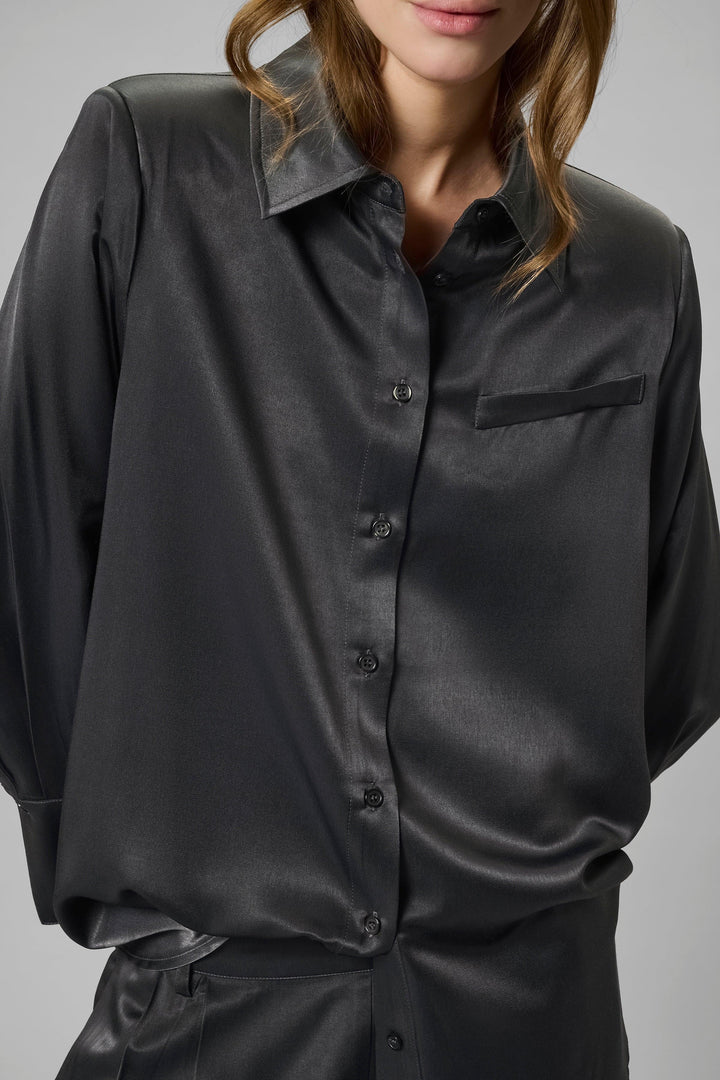 My Essential Wardrobe - Skjorte - Asphalt/Grey - Estelle - Stilkompagniet.dk