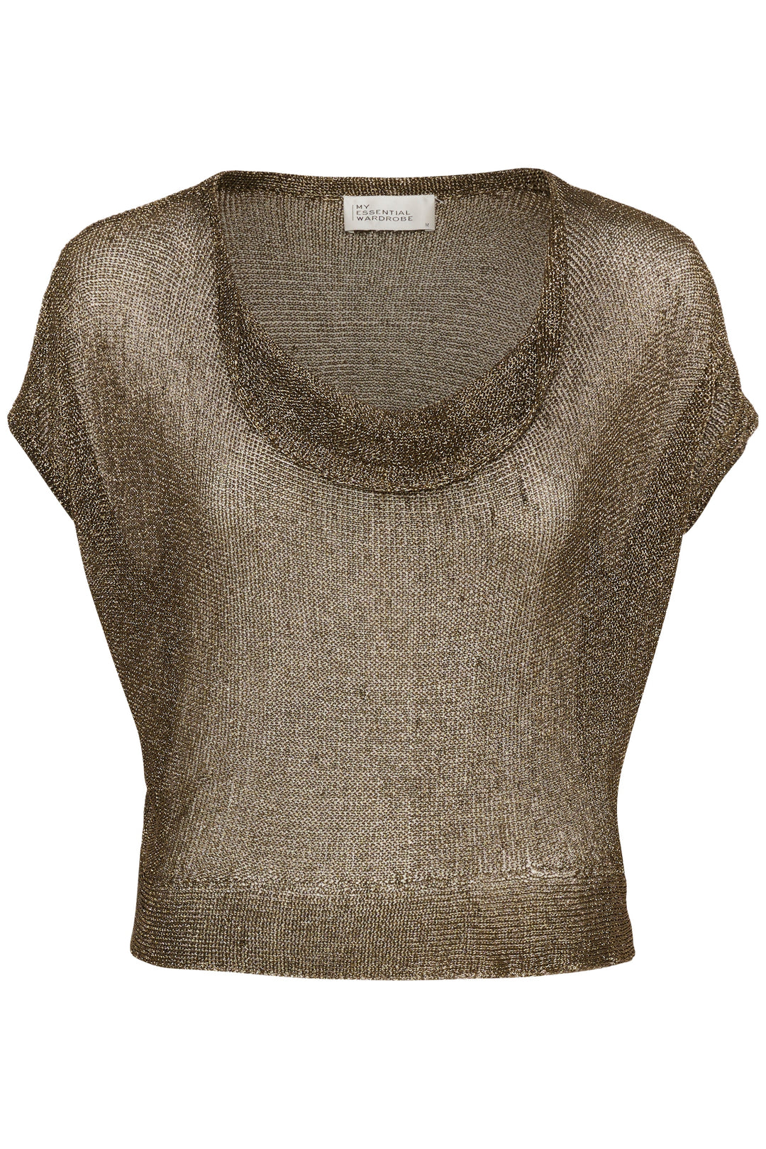 My Essential Wardrobe - Strik top - Gold - Olly - Stilkompagniet.dk