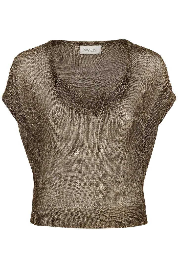 My Essential Wardrobe - Strik top - Gold - Olly - Stilkompagniet.dk