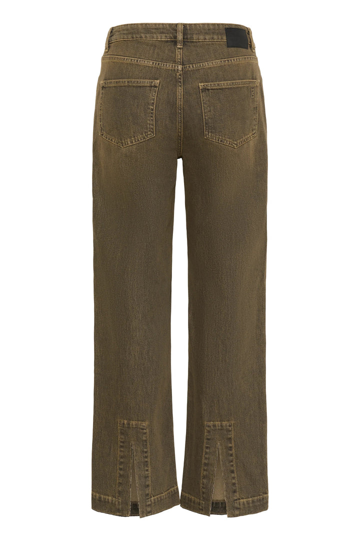 My Essential Wardrobe - Jeans - Amber Retro Wash Brown - Saba 139 High Straight Slit - Stilkompagniet.dk