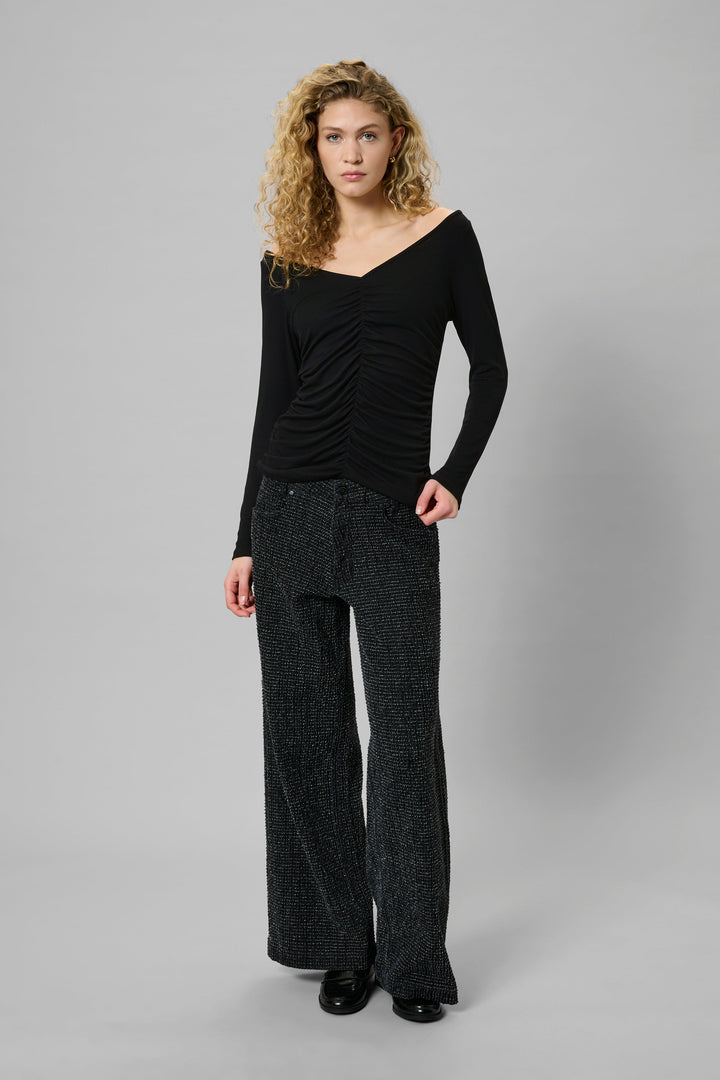 My Essential Wardrobe - Bluse - Sort - Giggo - Stilkompagniet.dk