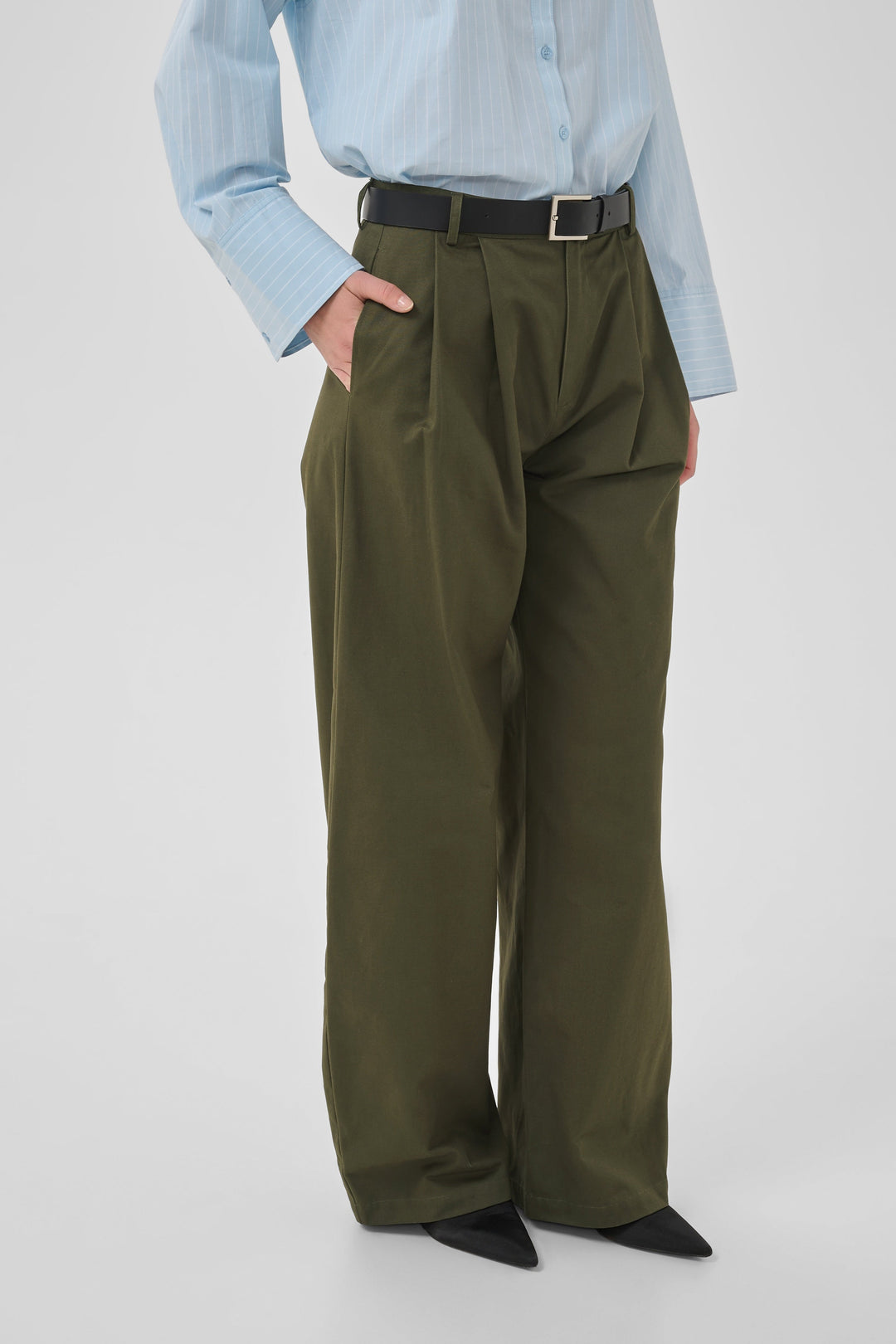 My Essential Wardrobe - Bukser - Olive Night - Gisva