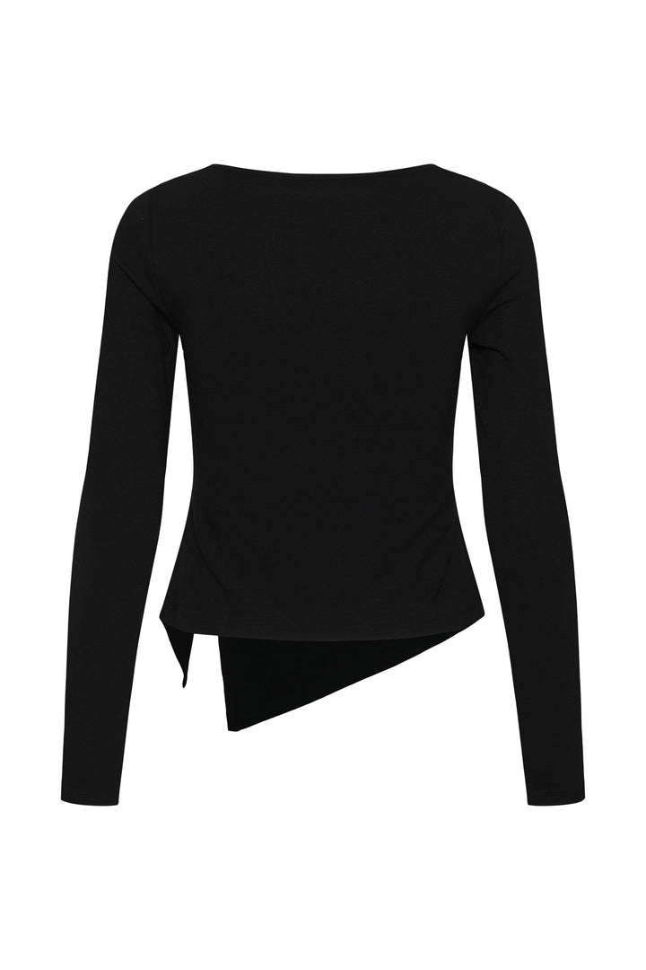 My Essential Wardrobe - Asymmetrisk Bluse - Black - Nupti