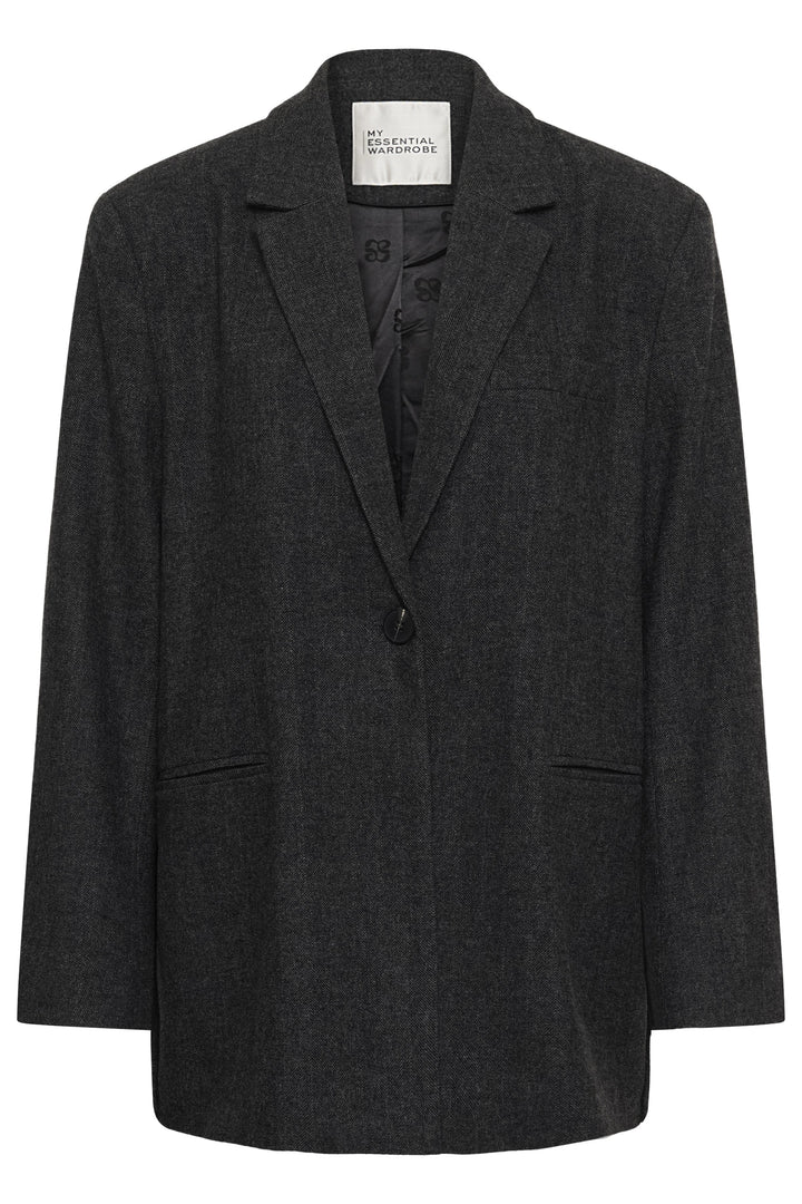 My Essential Wardrobe - Blazer - Dark Grey Melange - Layla