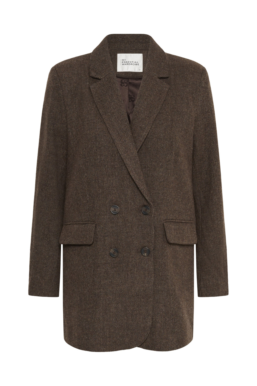 My Essential Wardrobe - Blazer - Dark Brown Check - Cleo