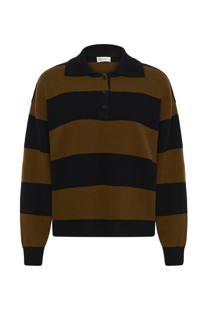 My Essential Wardrobe - Pullover - Bison w. Black Stripe - Jola