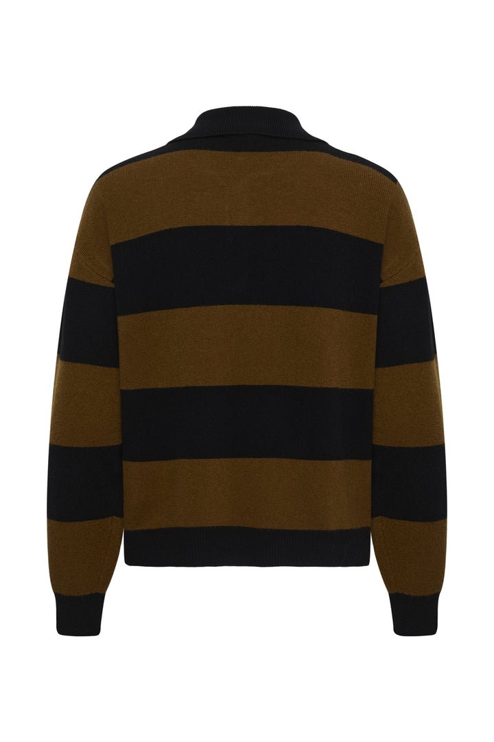 My Essential Wardrobe - Pullover - Bison w. Black Stripe - Jola