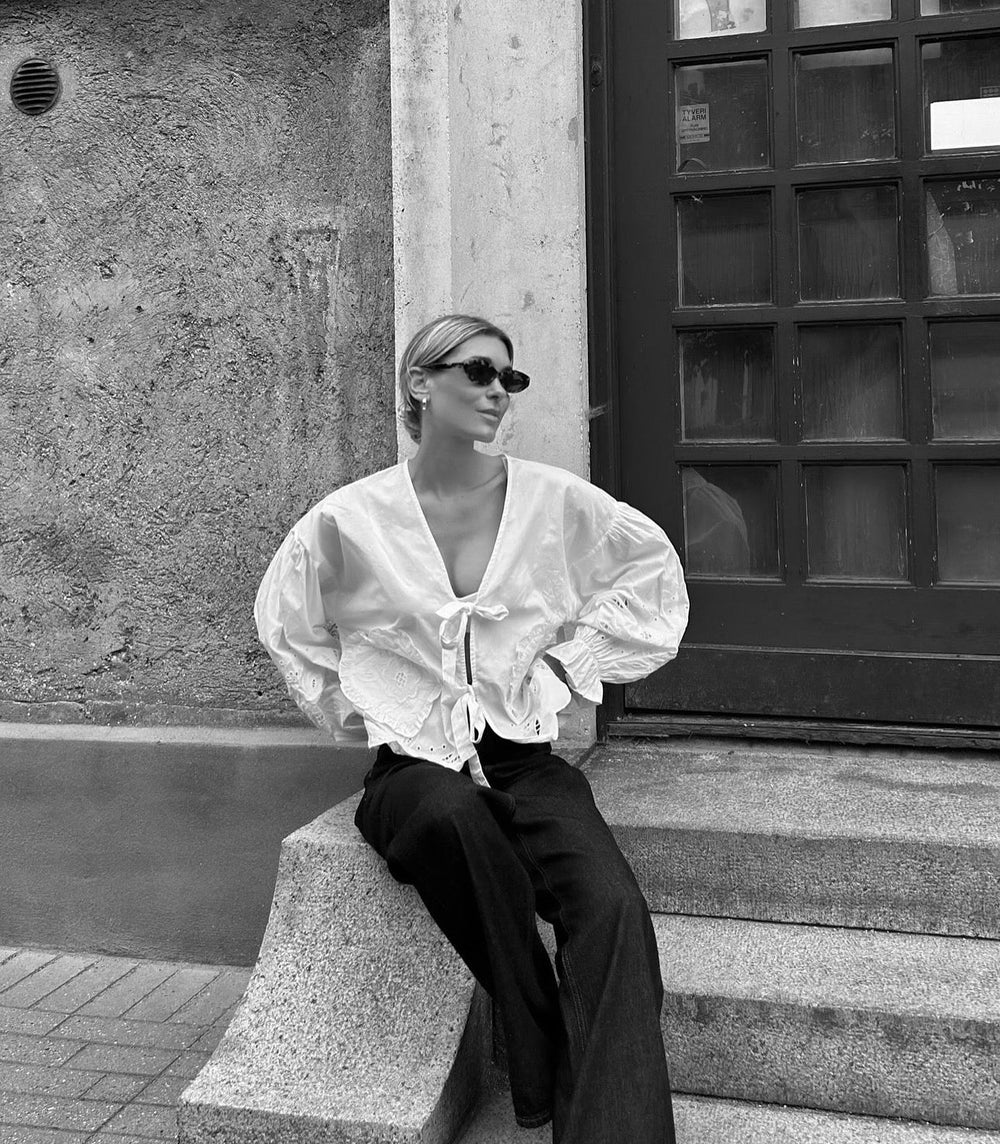 Bomuldsskjorte - Hvid - Maibritt organic cotton - Sissel Edelbo sss - Stilkompagniet.dk