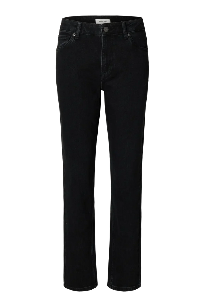 Selected Femme - Jeans - Sort - Bea-Kori MW Jeans